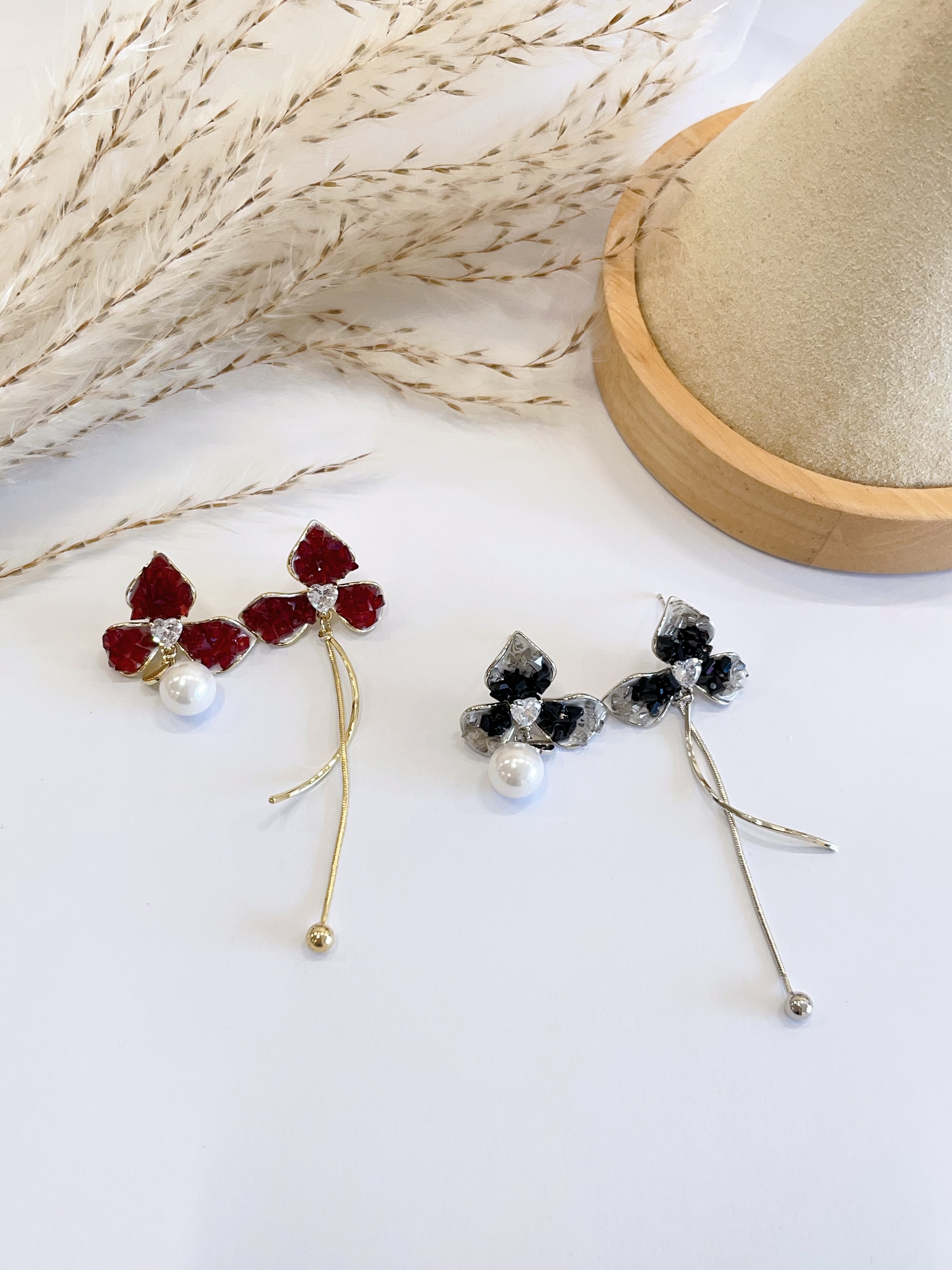 日韩优雅珍珠长款流苏耳环