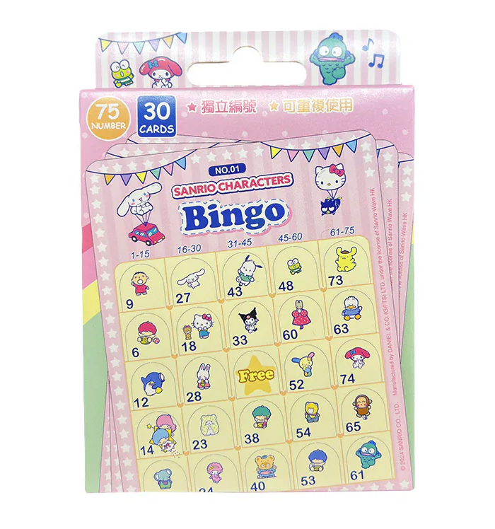 SANRIO CHARACTERS Bingo遊戲卡