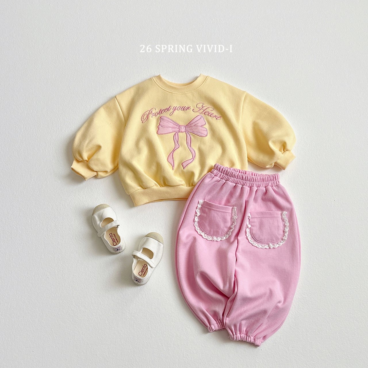 🌸預訂 韓國直送🌸🇰🇷VIVIDI兩色蕾絲口袋寬鬆束腳運動褲