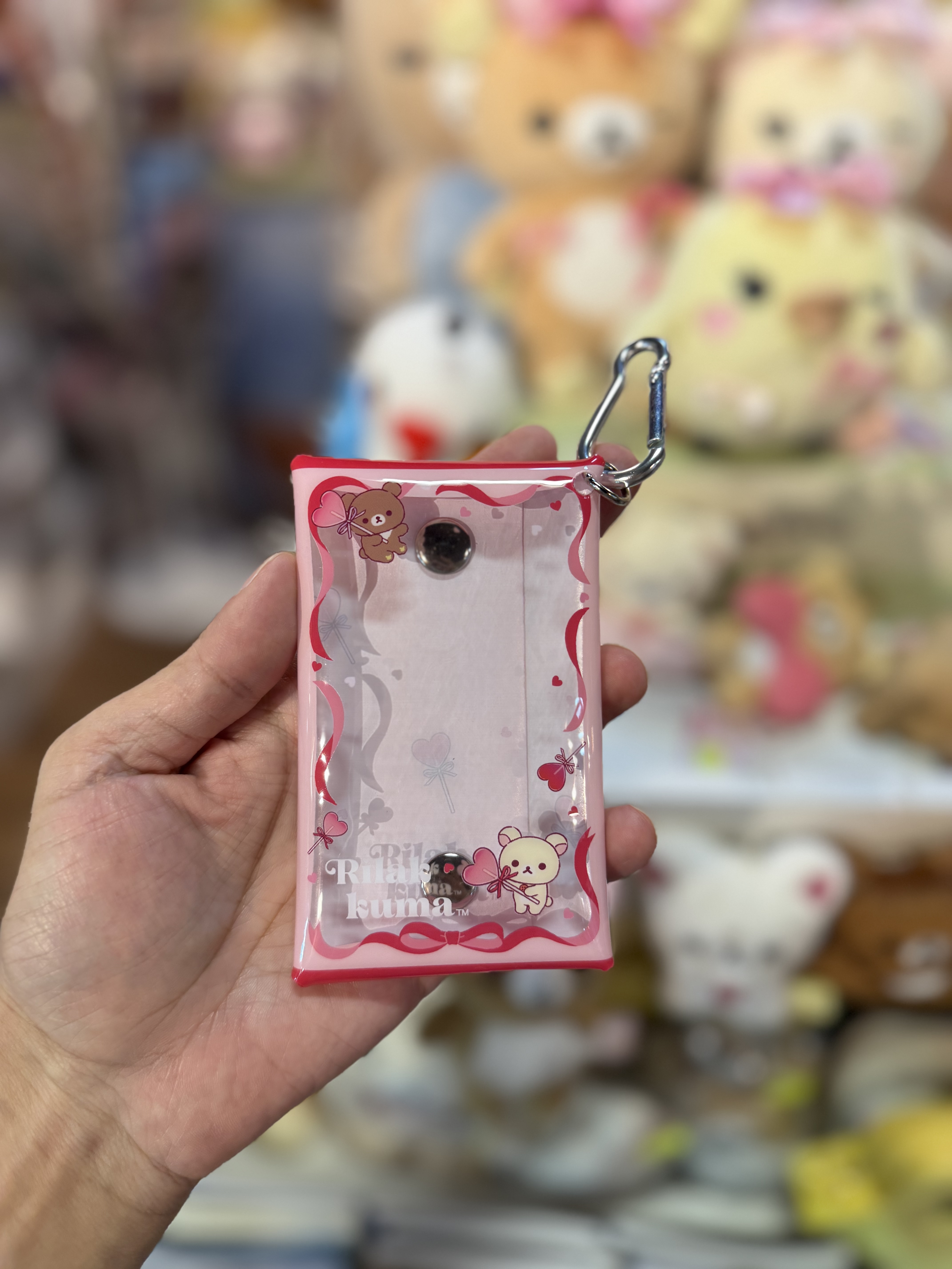 《現貨》全新日本專店限定 Rilakkuma情人節造型透明小物袋