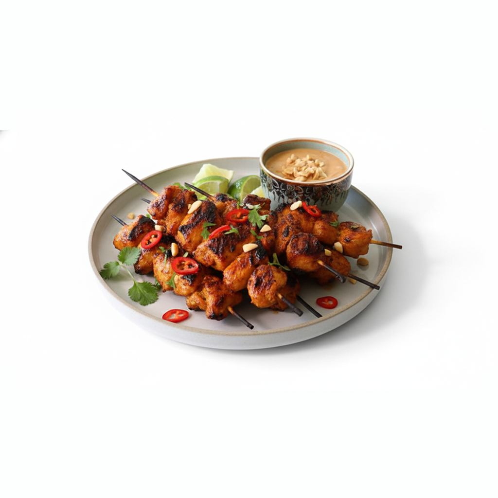 Chicken Satay - 3 Skewers 馬來沙嗲雞肉串 - 3串