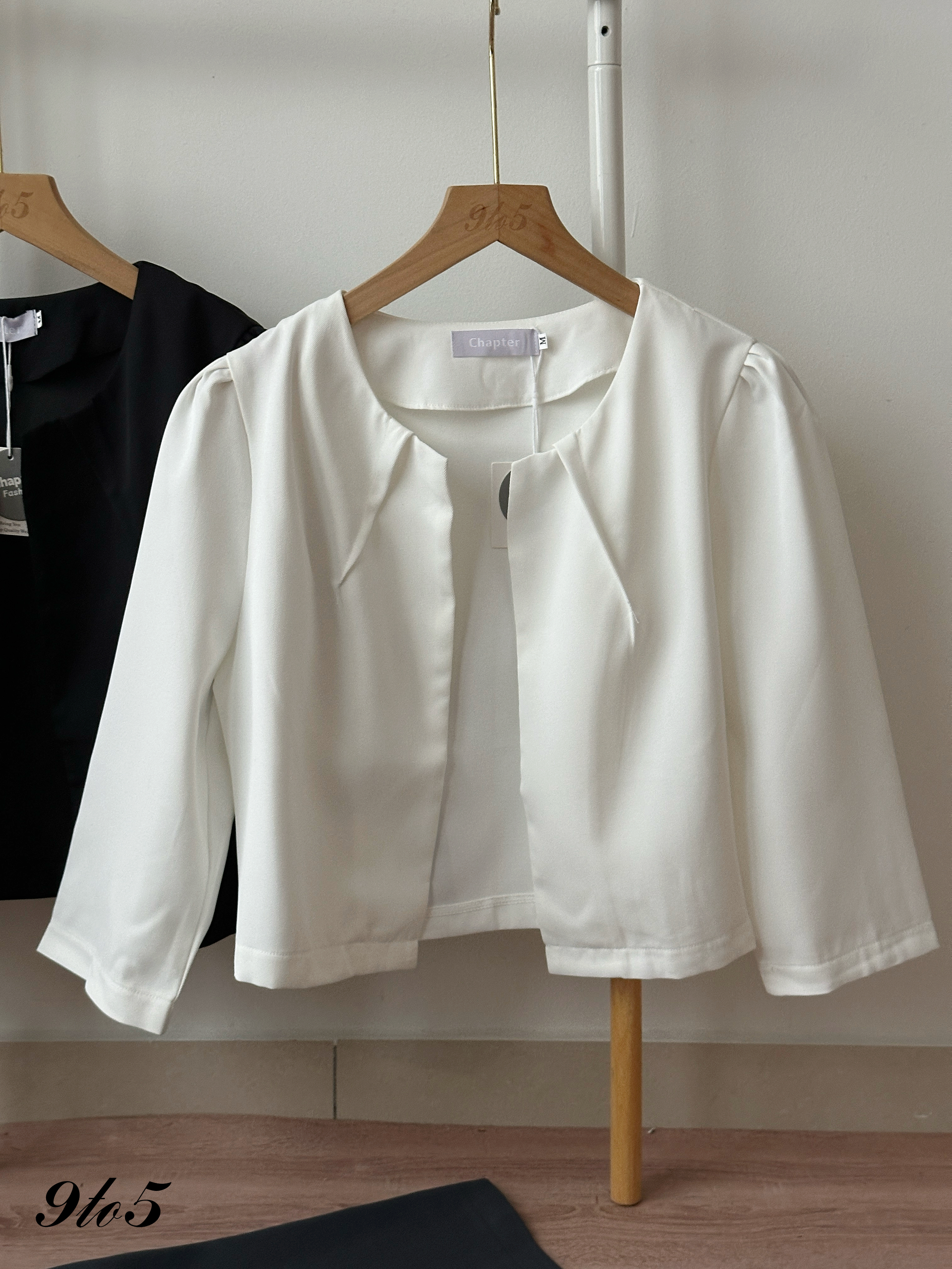 T4442 Half Sleeve Crop Blazer - 3 Colors 