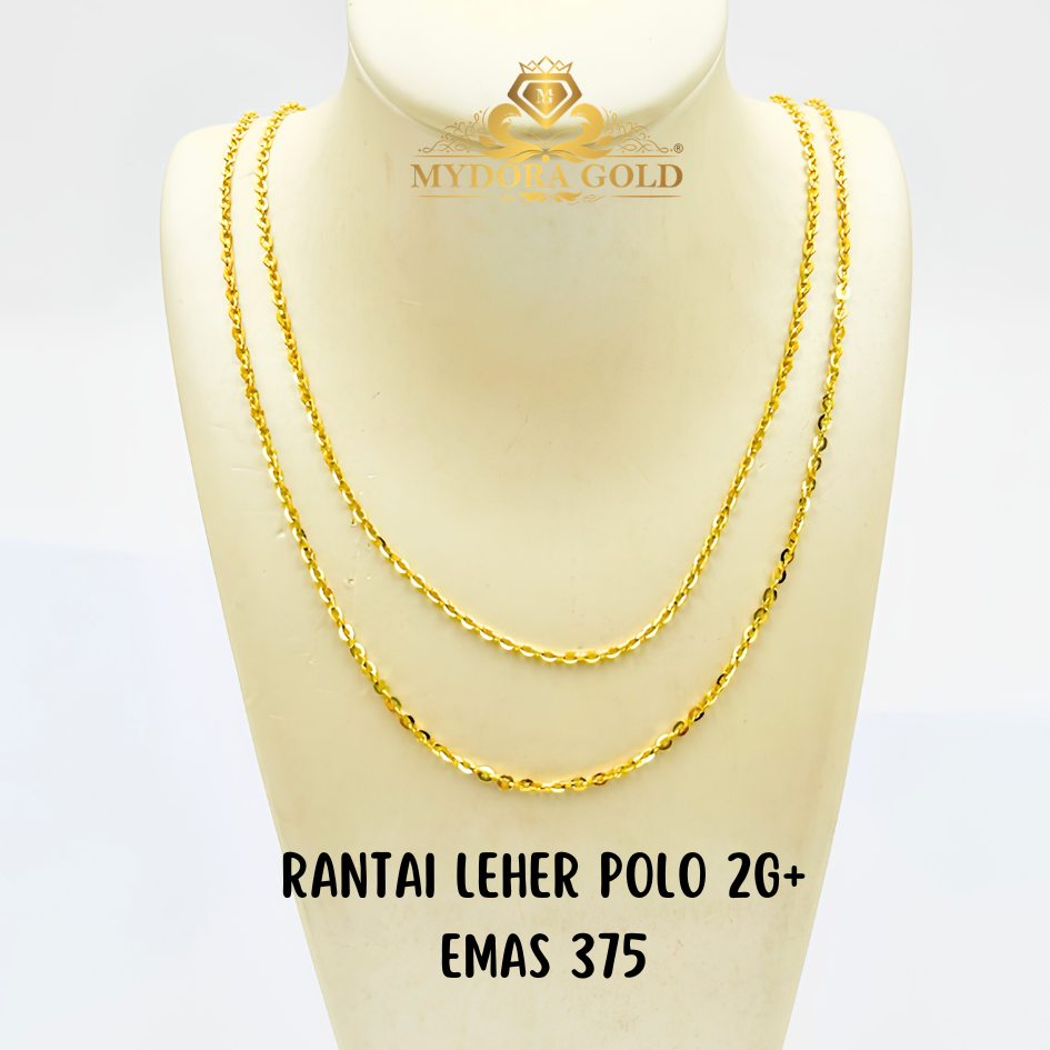 MYDORA Rantai Leher Polo 2g+ l EMAS 375/9K