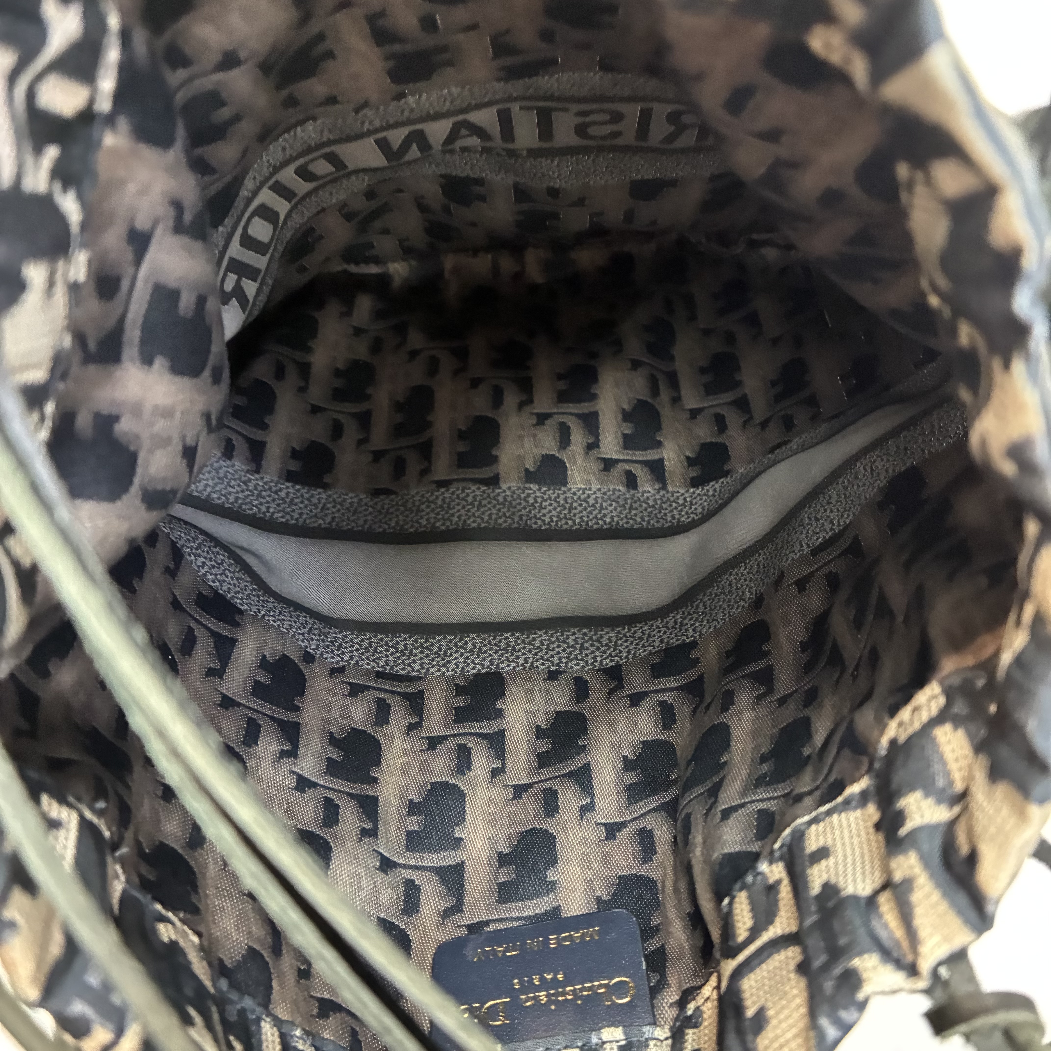 Diornet bag 老花帆布編織繩水桶包