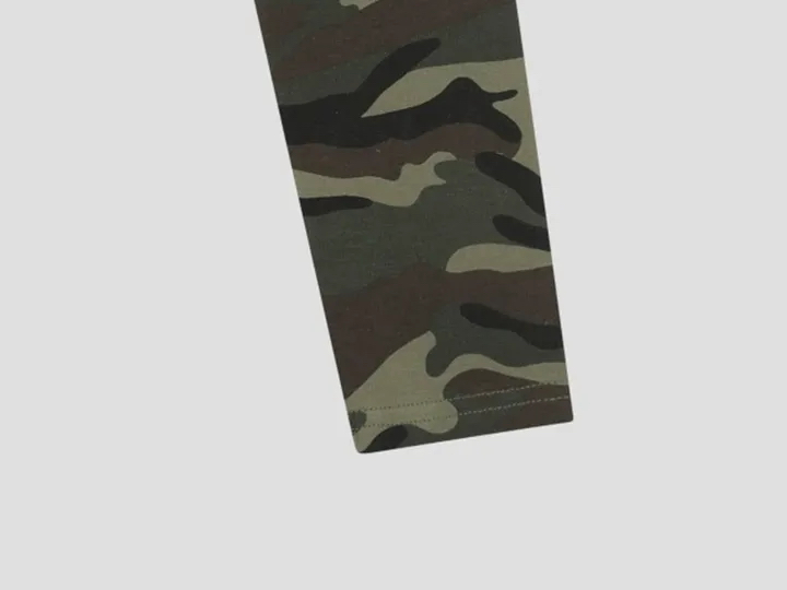 Camo Halterneck Layered Crop