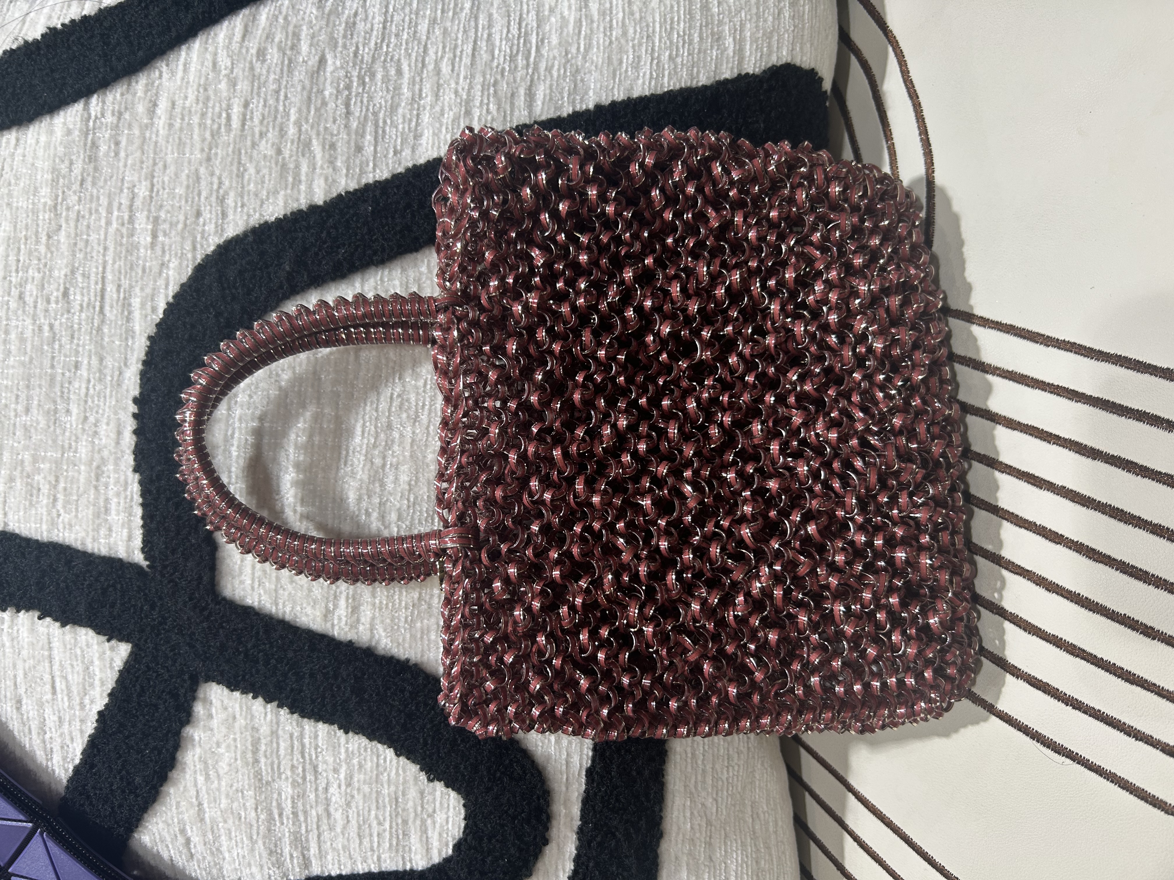 ANTEPRIMA Wine PVC Wirebag 2 way bag 酒紅色,100%Authentic,95%new 