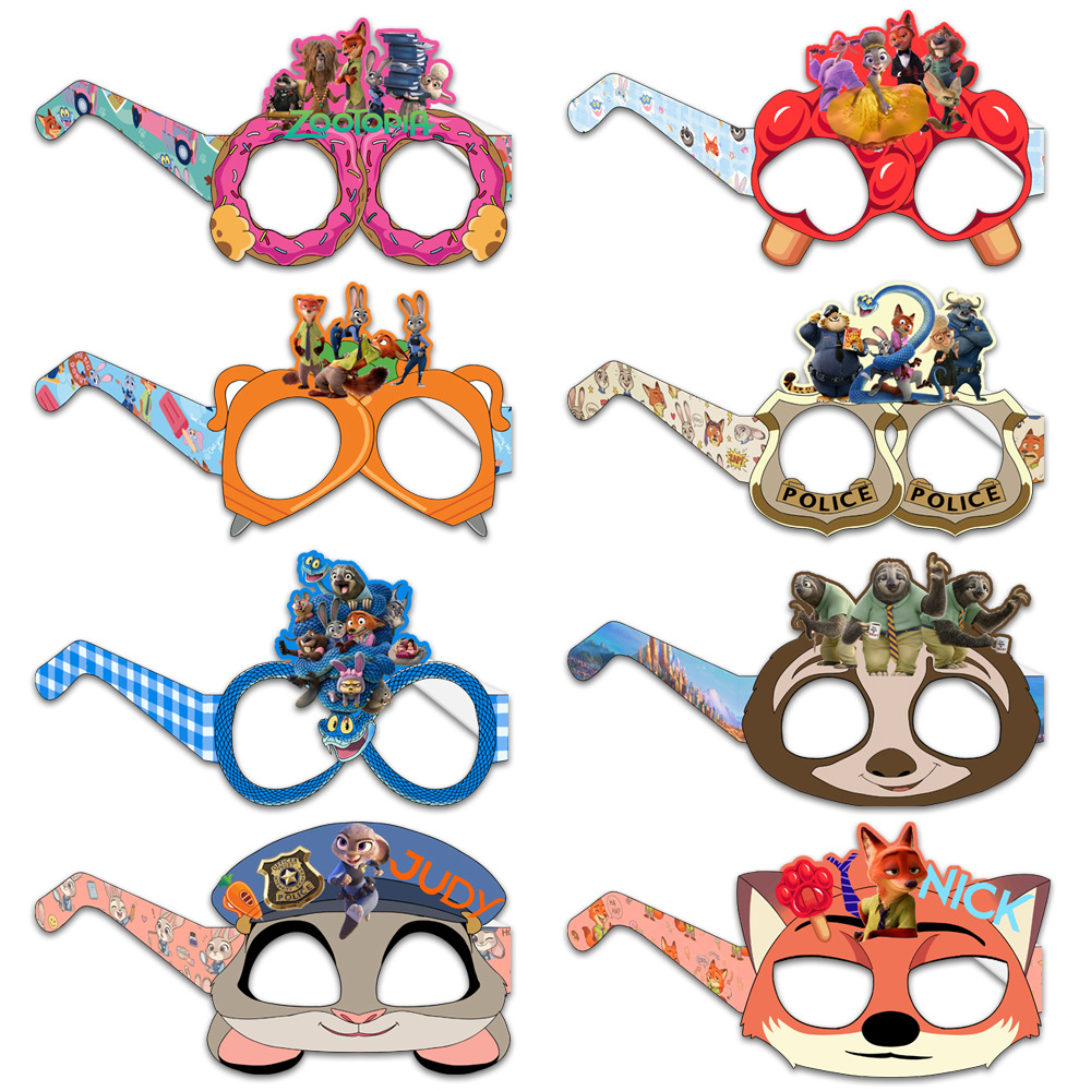 Zootopia 動物方城市派對眼鏡｜生日派對拍照道具｜Party Glasses｜Nick、Judy 主題｜香港現貨