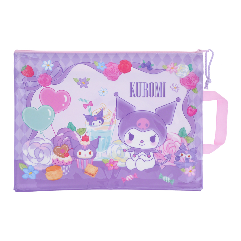 Kuromi A4 PVC Mesh Bag W/ Double Zipper 文件袋