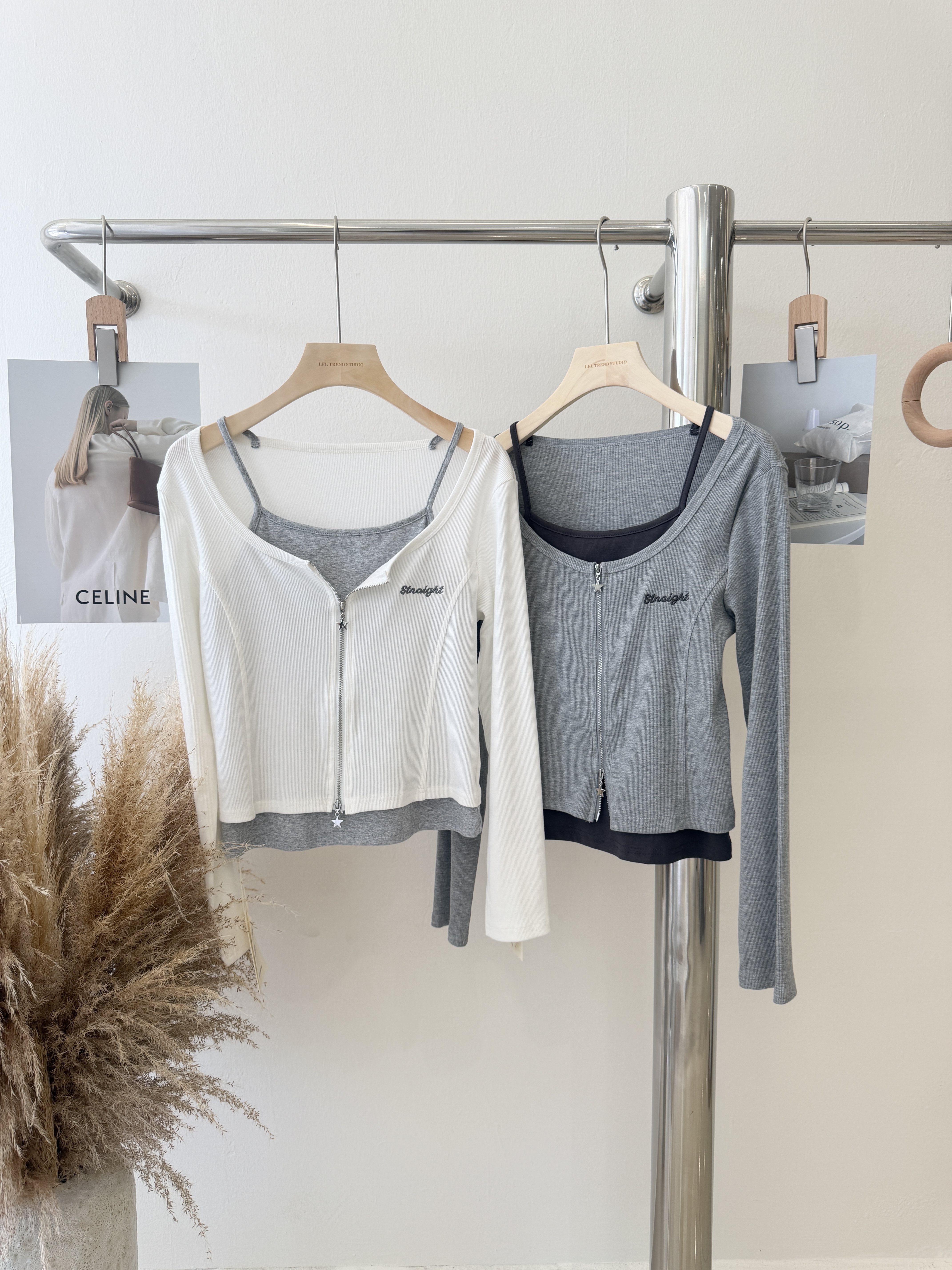 6285 个性风假两件长袖