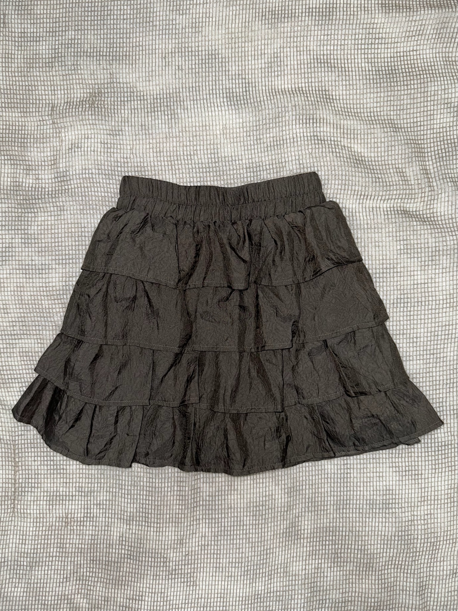 Layered Ruffle Skirt in Charcoal