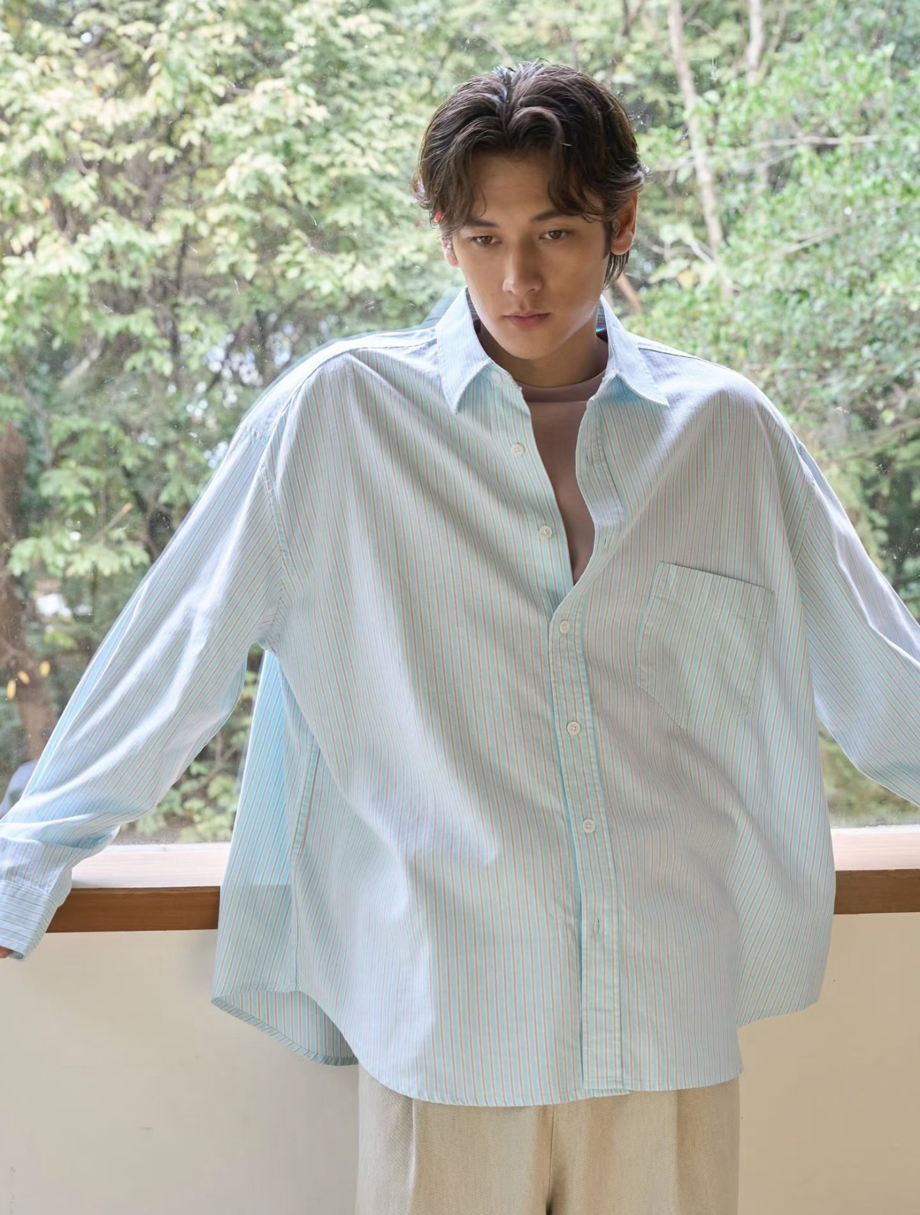 (推薦款) Striped casual shirt #sh16