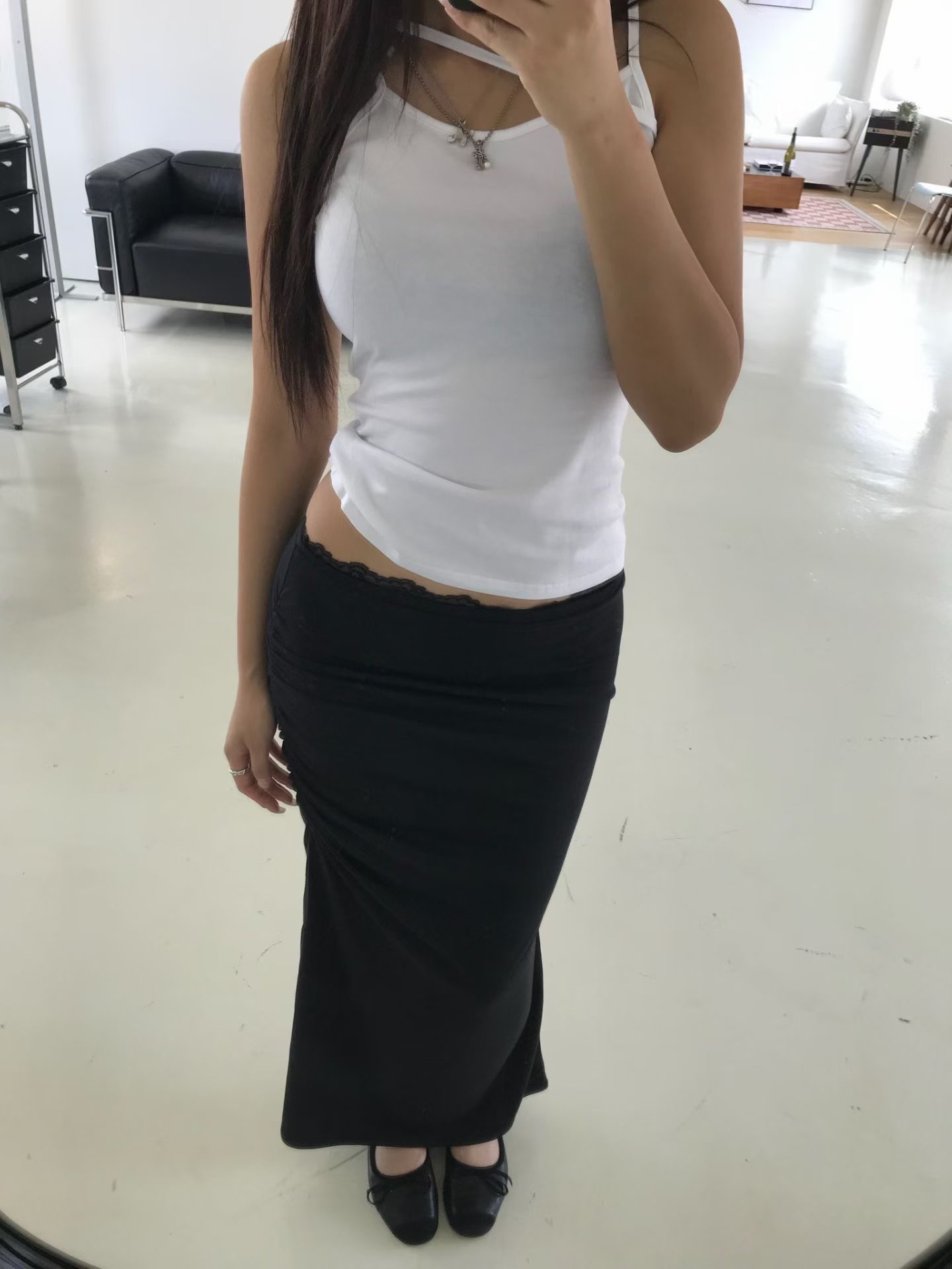 Asymmetrical Strap Tank Top