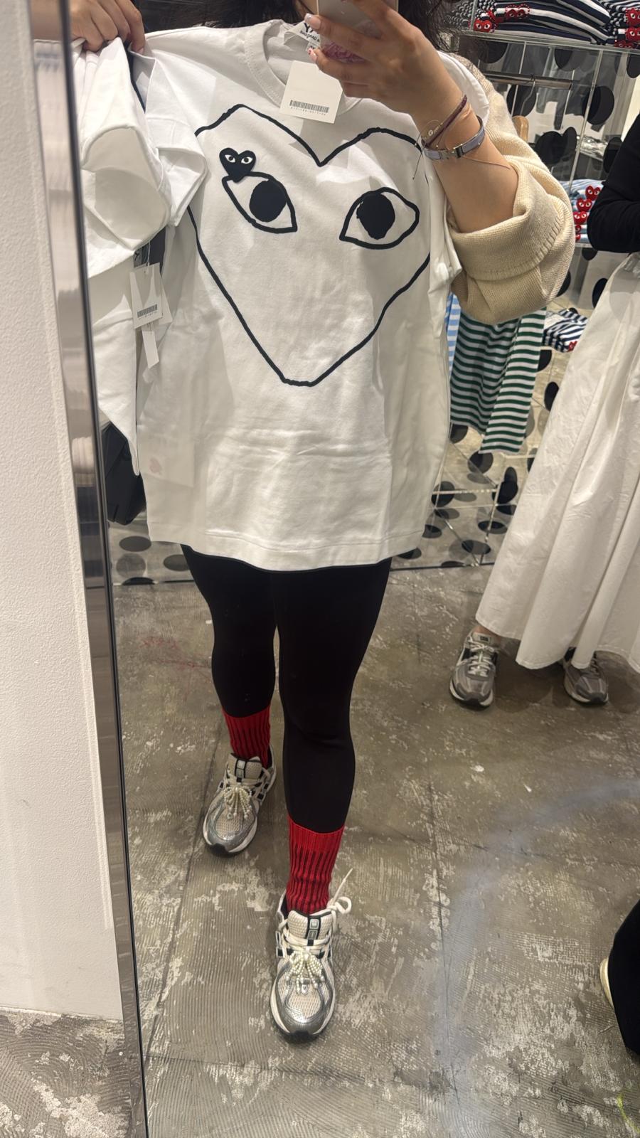 CdG play 黑心logo tee Size Xxs -XXL