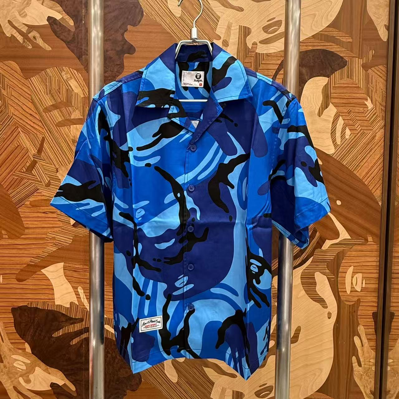 AAPE AAPESPORTS camo short sleeve shirt (8581)