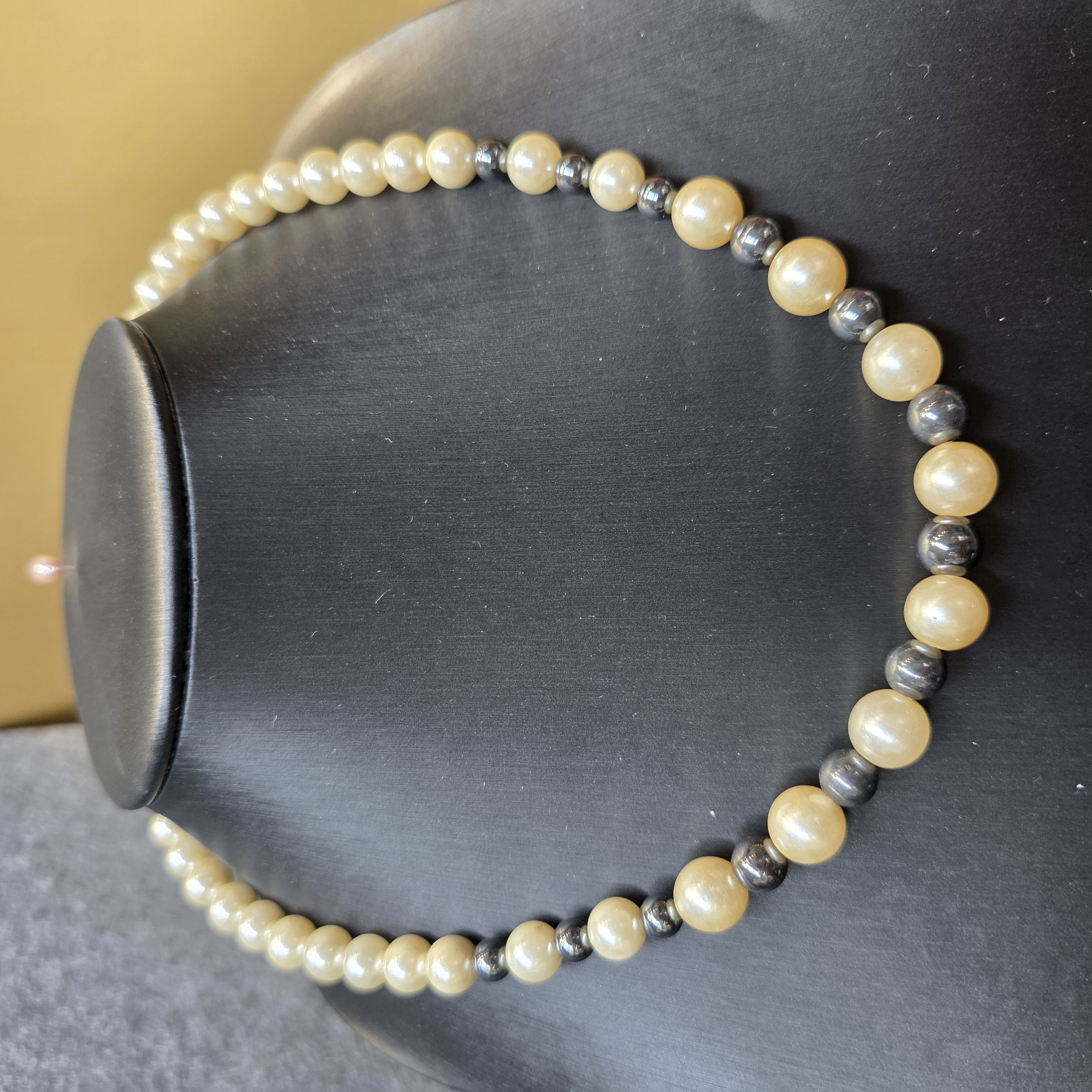 仿珍珠鐵石頸鏈