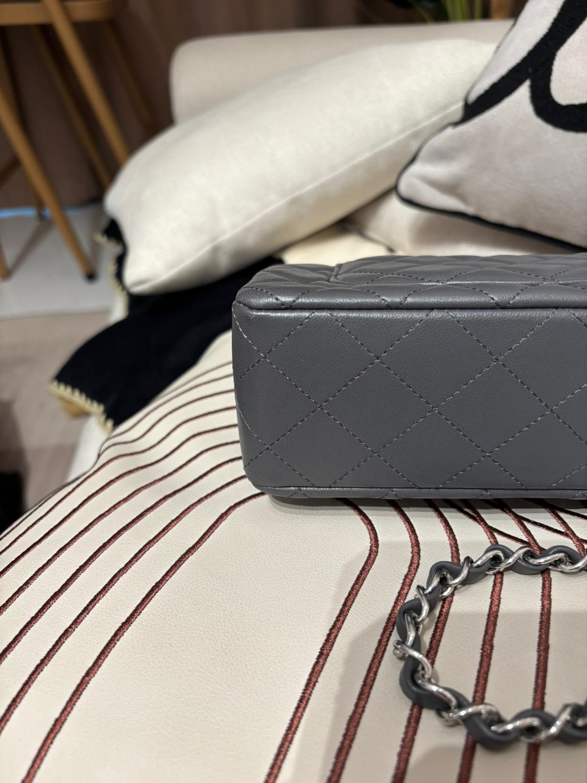 Chanel Mini Flap A69900 Grey 100%Authentic, 98%New ✅收據副本✅晶片✅Dust bag✅box