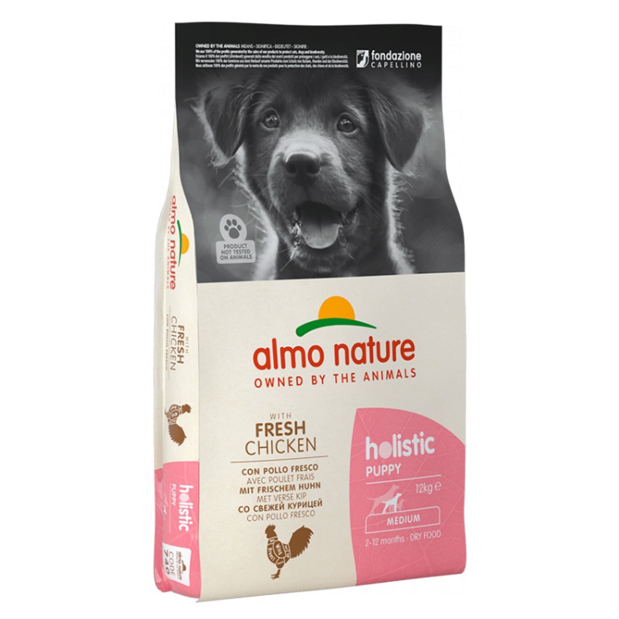 Almo Nature Holistic 中型犬 | 雞肉 幼犬乾糧 12Kg
