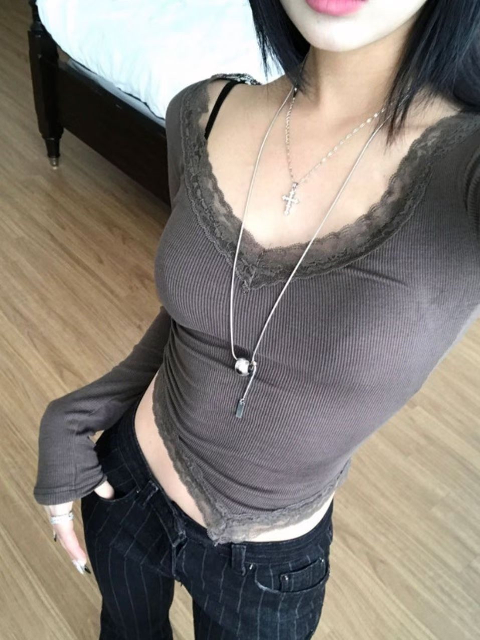 韓國少性感Lacy邊邊打底衫(質地好！)