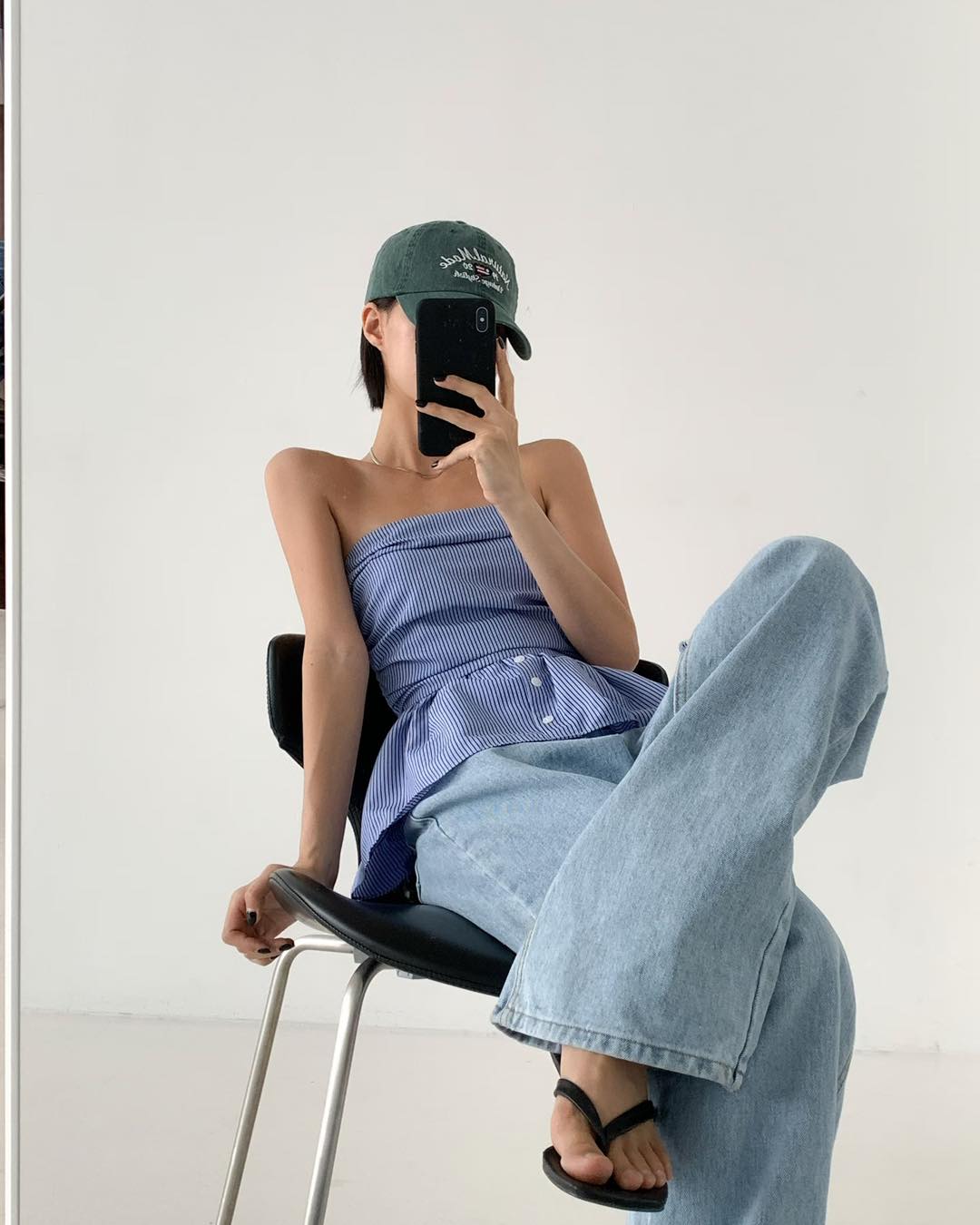 荷葉邊平口上衣