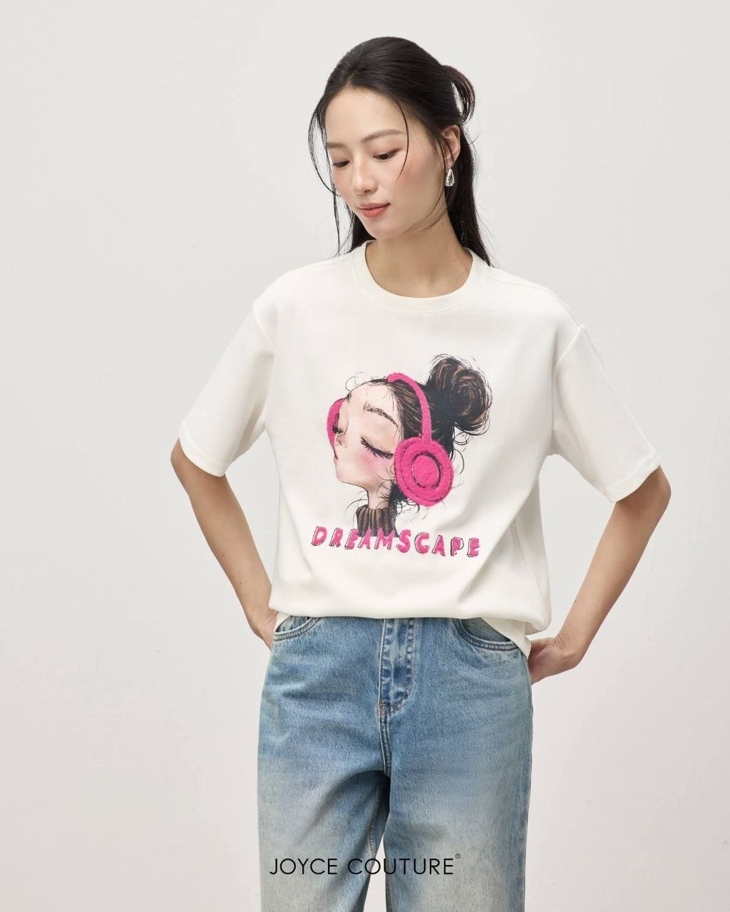 趣味印花Oversize上衣 T0072