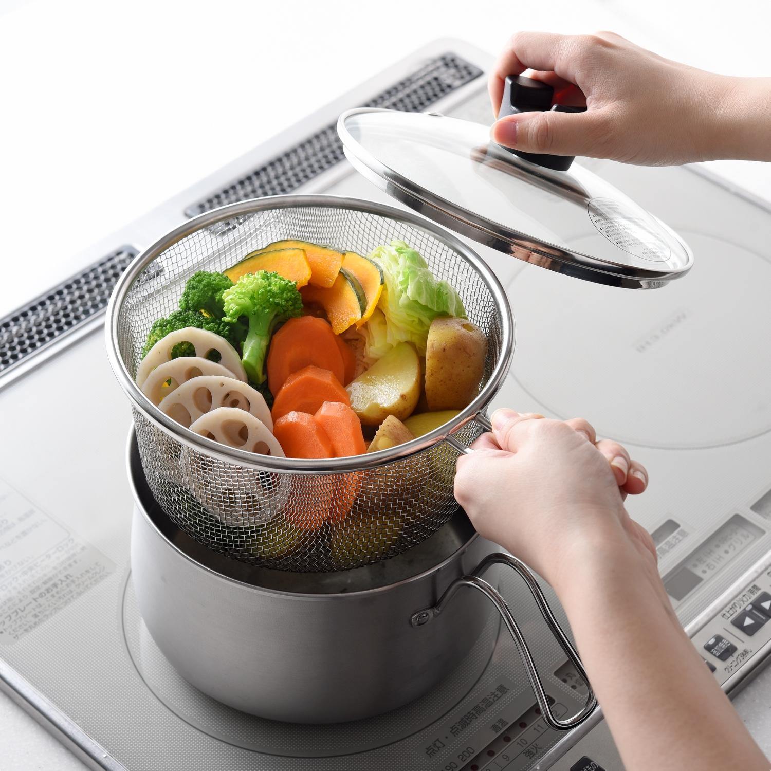【現貨】🔥🔥【日本直送《燕三条》不鏽鋼多功能料理鍋】一鍋九用 | 18cm