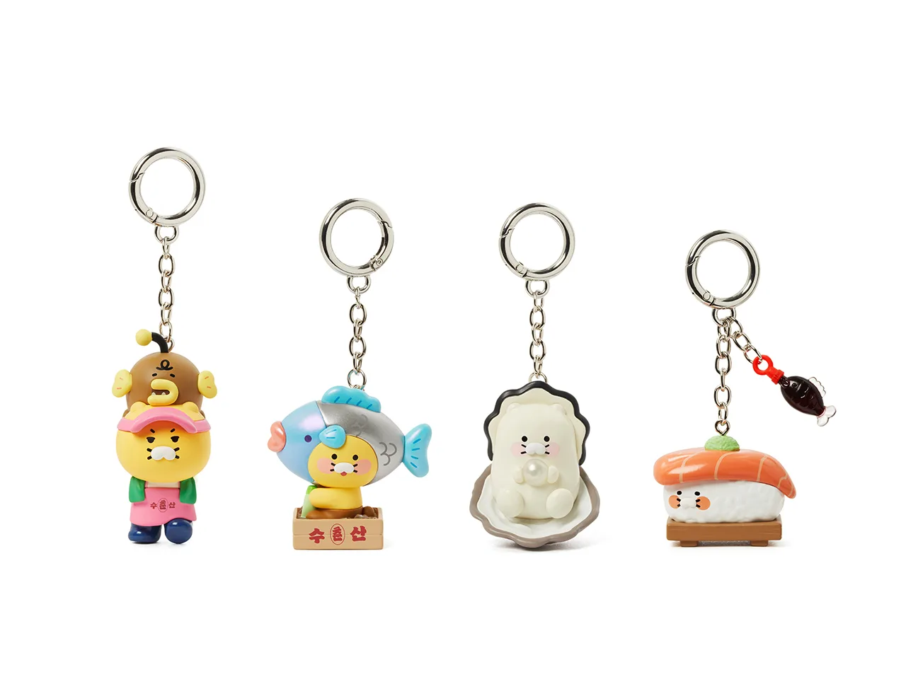 [Kakao Friends] 春植漁市場 Figure Keyring (4款)
