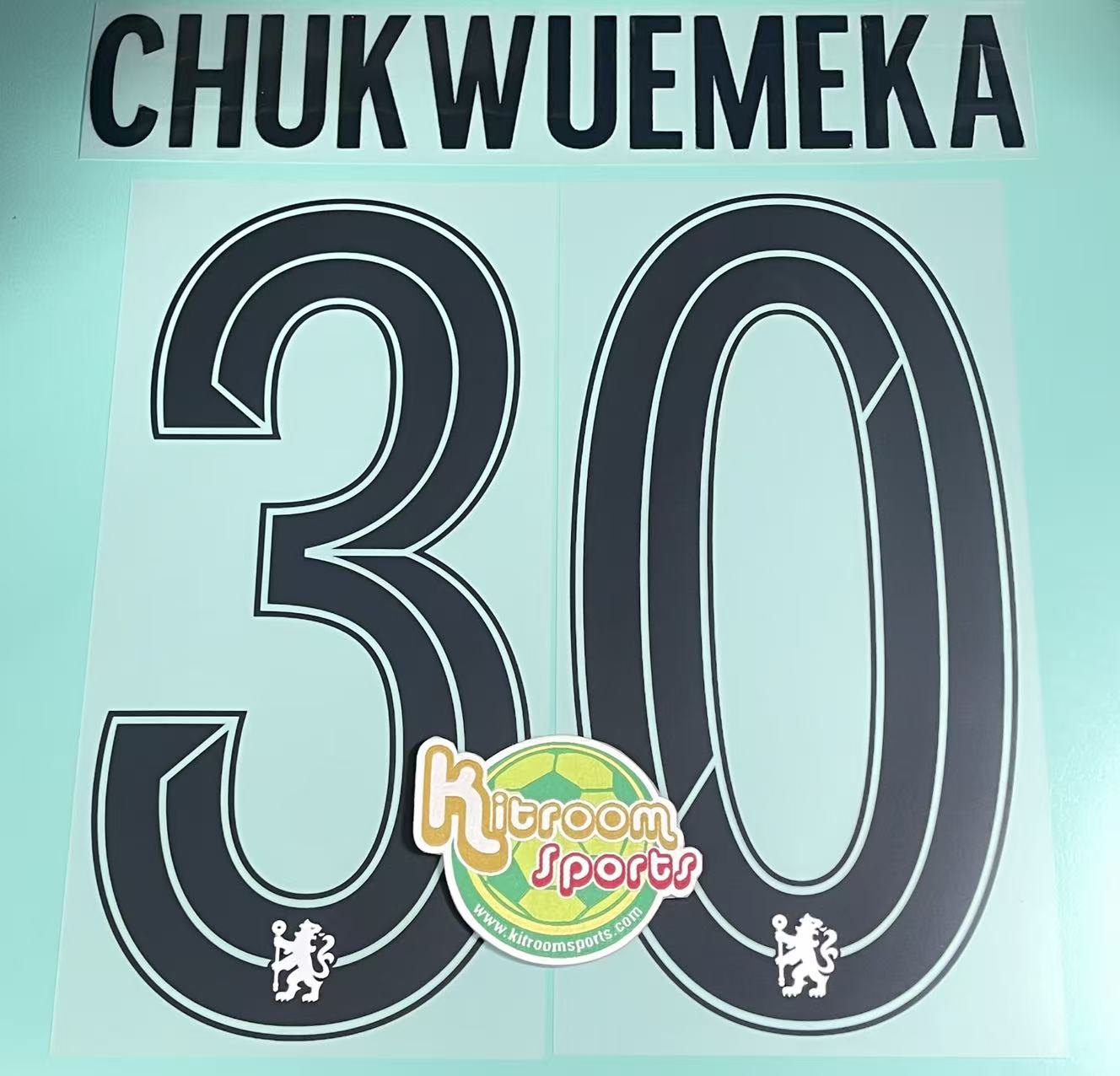 2022-23 Chelsea 3RD UCL Nameset #30 CHUKWUEMEKA