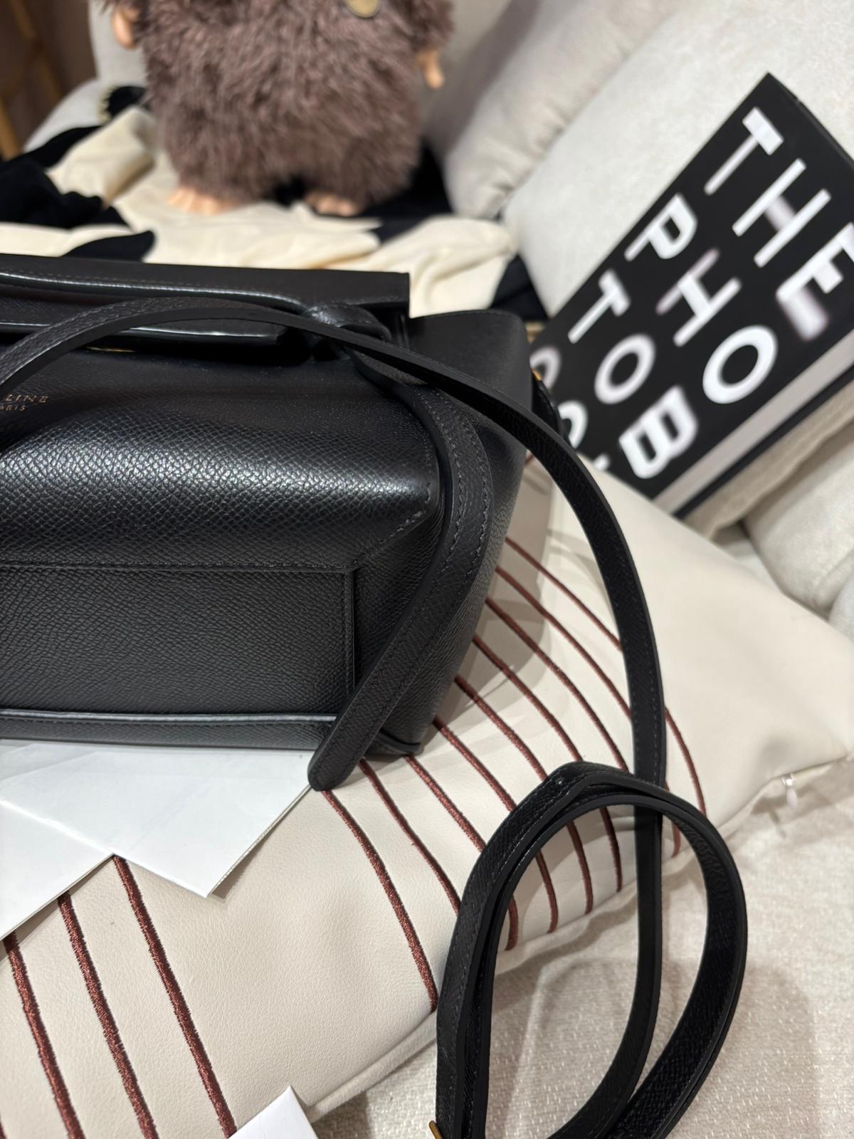 Celine nano belt bag 黑金牛皮 100%Authentic , 95%new ✅收據✅tap booklet✅dust bag