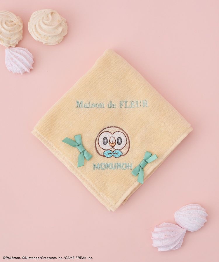🎀【預訂】 PokePeace x Maison de FLEUR 刺繡手帕 - Mokuroh