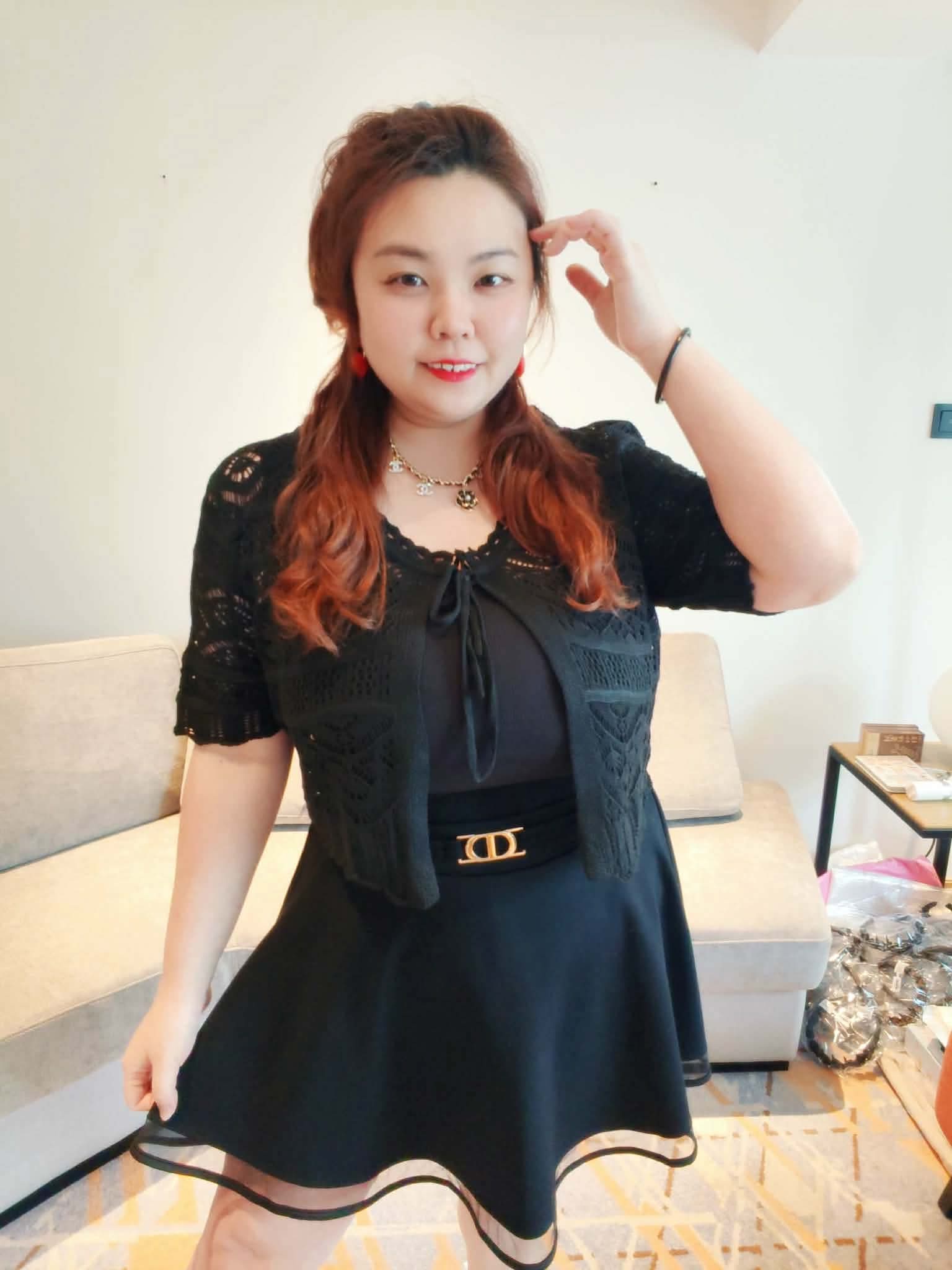 YPC02 4421 中袖蕾丝针织钩花外套