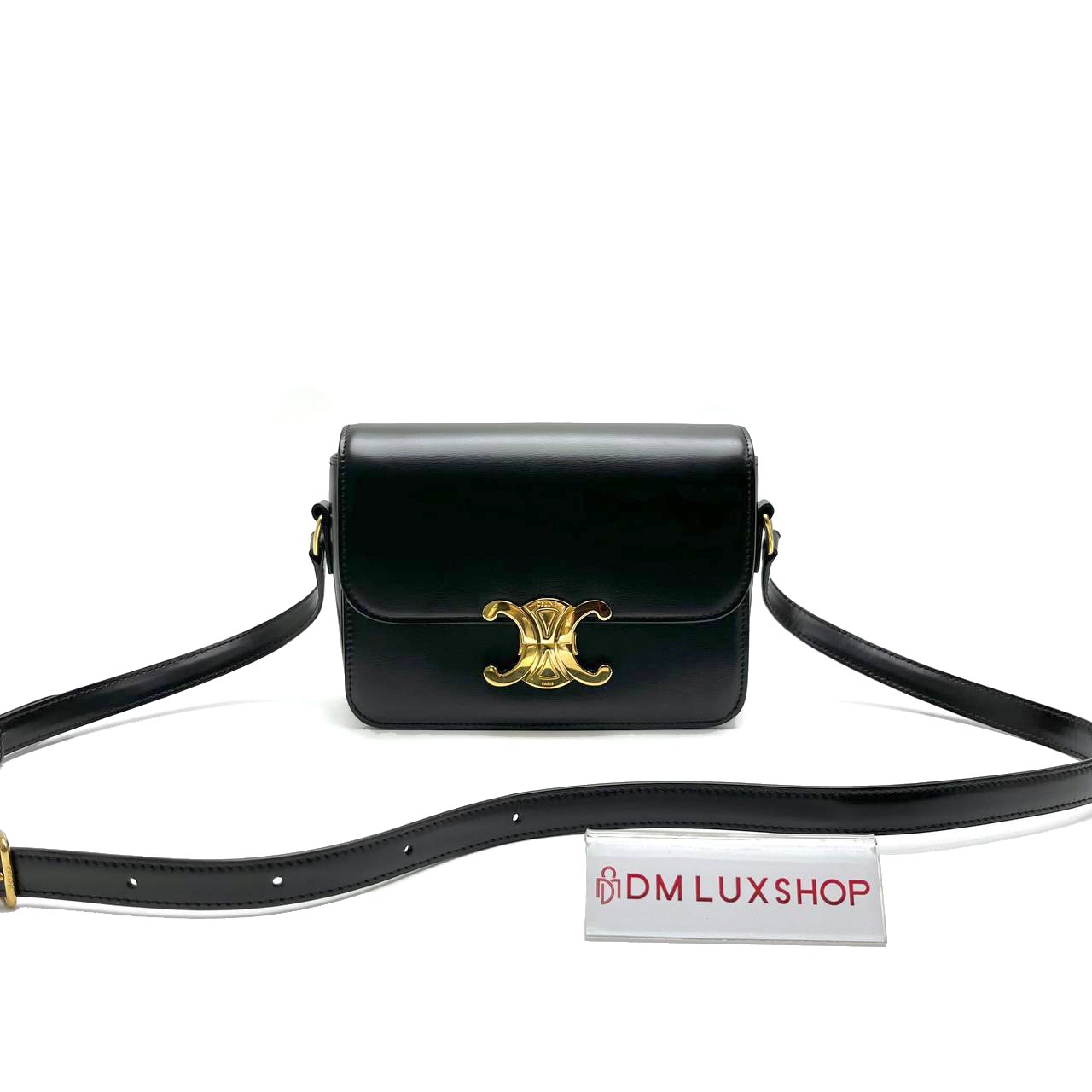 Celine Black Teen Triomphe Calfskin GHW