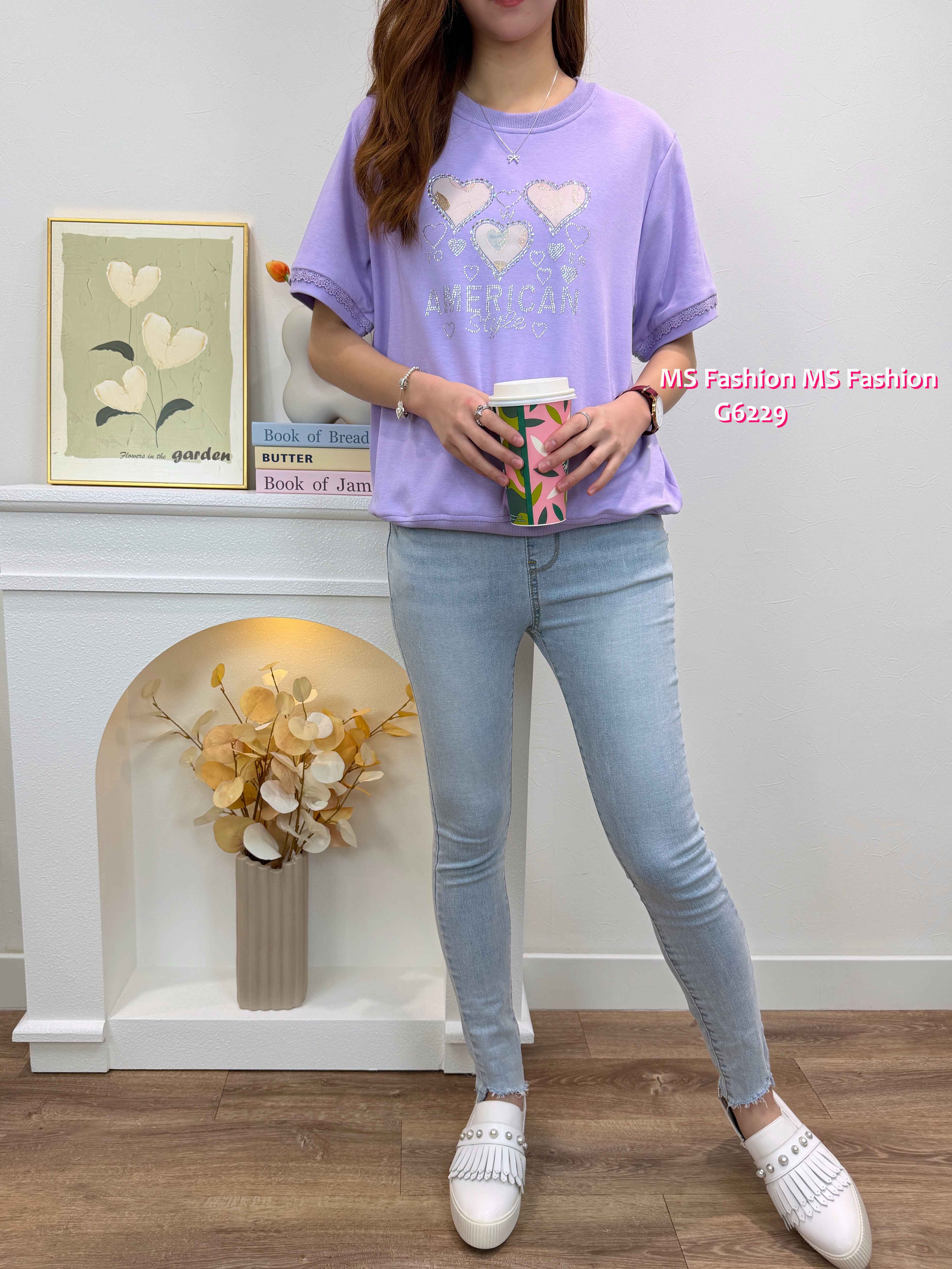 G6229 韓國🇰🇷閃石心心top