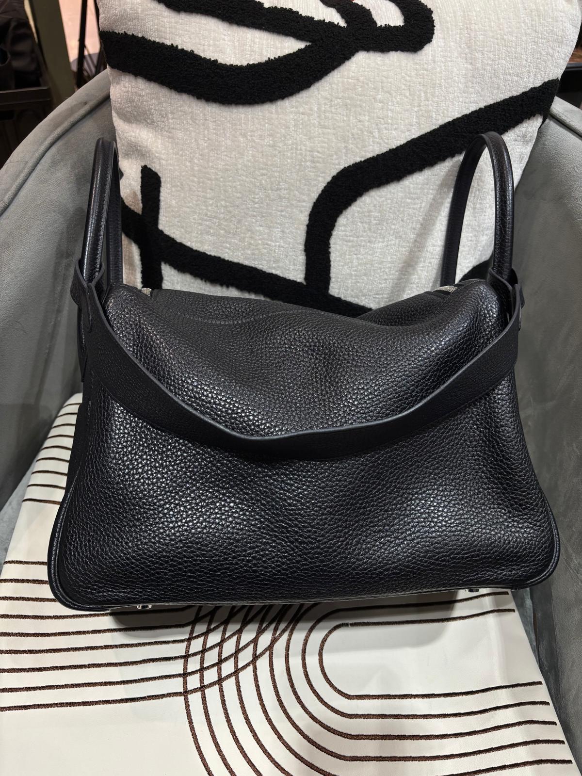 Hermes Lindy 34 Stamp T 黑銀 100%Authentic, 90%New ✅Box