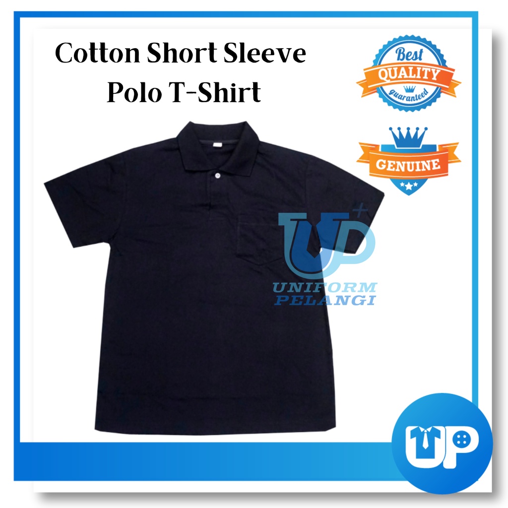 T-SHIRT Kollar Lengan Pendek & Panjang Hitam / 100% COTTON SHIRT / HIGH QUALITY BLACK T-SHIRT/ Collar T-Shirt Sleeve