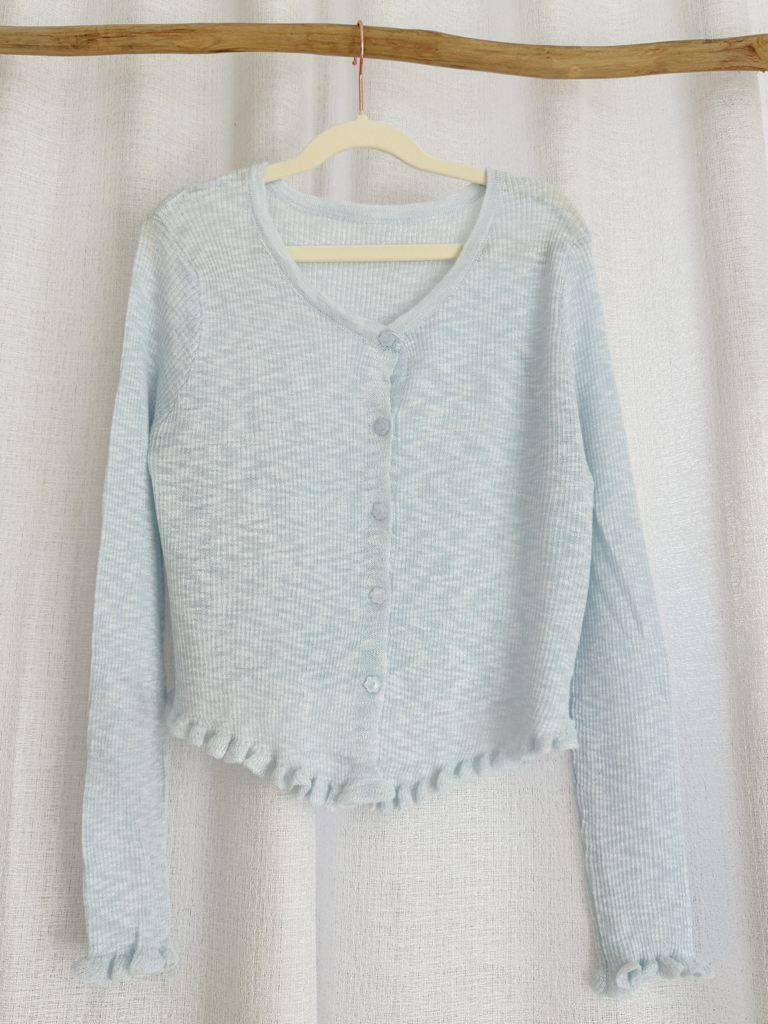 夏日简约木耳边薄外套