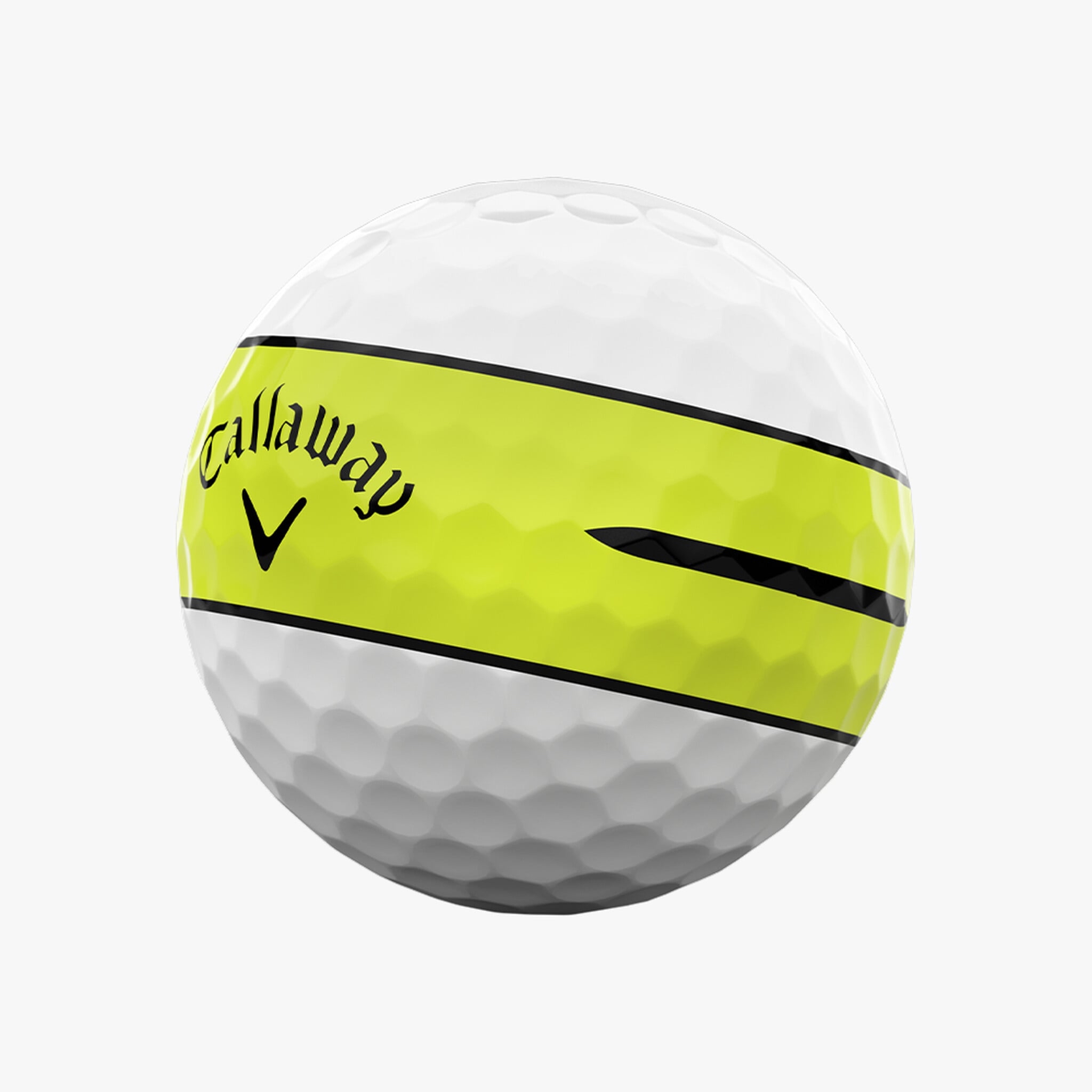 CALLAWAY CHROME TOUR 360 Stripe 四層球- 黃色