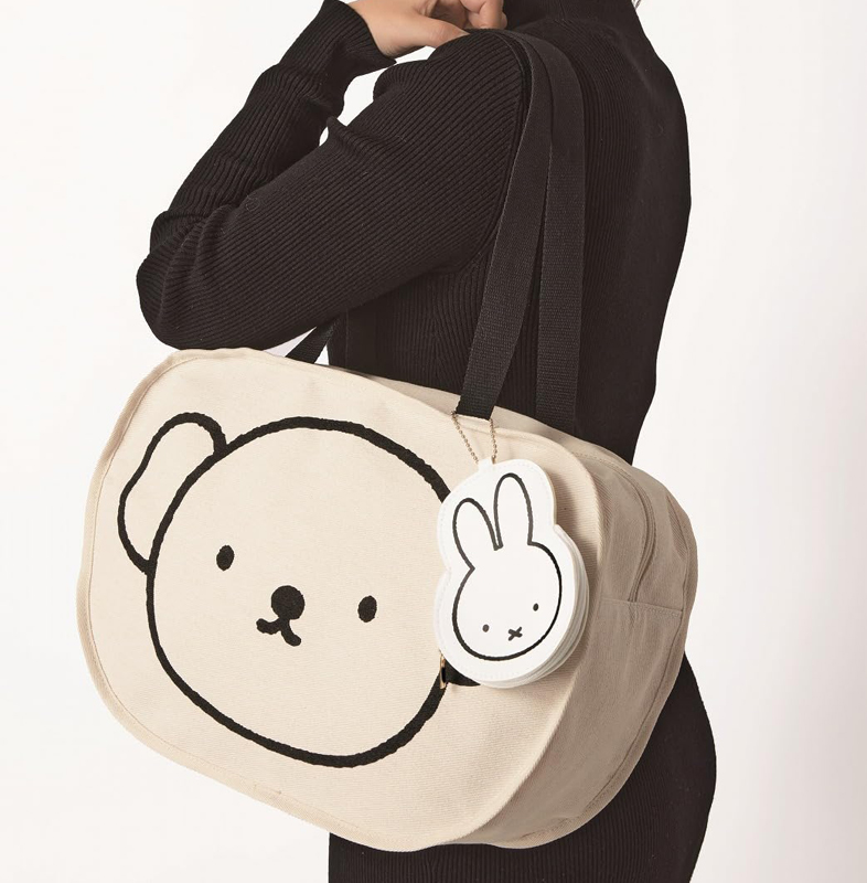 miffy波里斯熊有拉鍊提袋&miffy掛飾小袋    OB003924