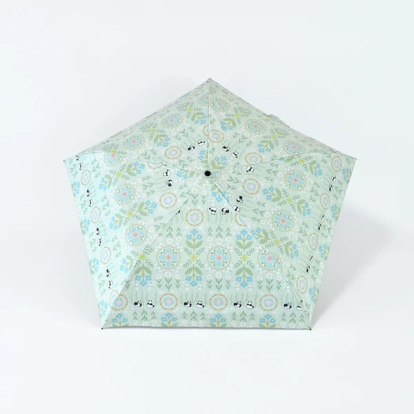 日本花文樣50cm熊貓輕量迷你傘