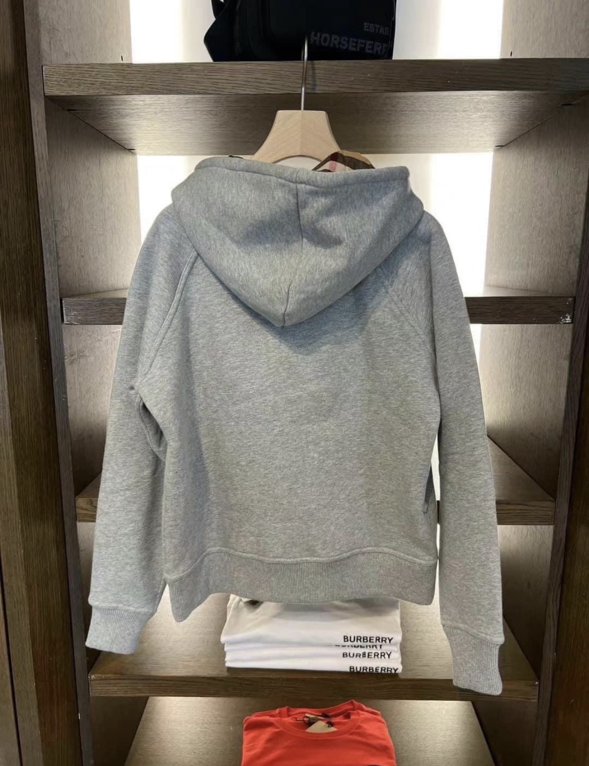 Burberry 灰色畫毛外套