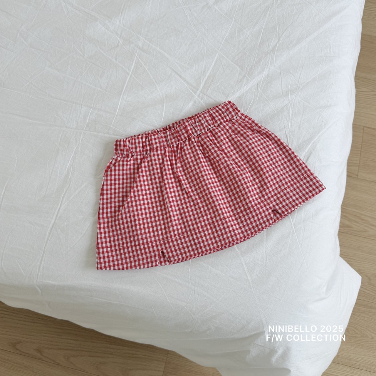 Ninibello | Check skirt (Red M100-110)