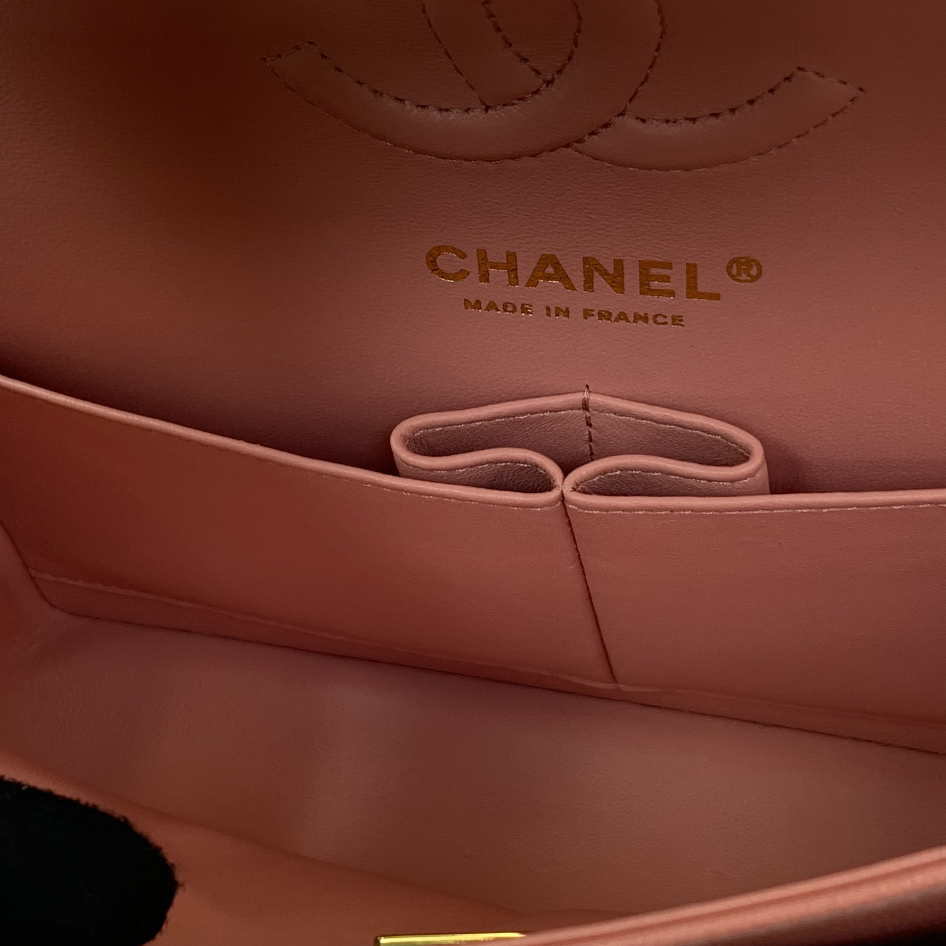 🎀情人節必備禮物✨Chanel CF小號 荔枝紋牛皮珊瑚粉classic handbag