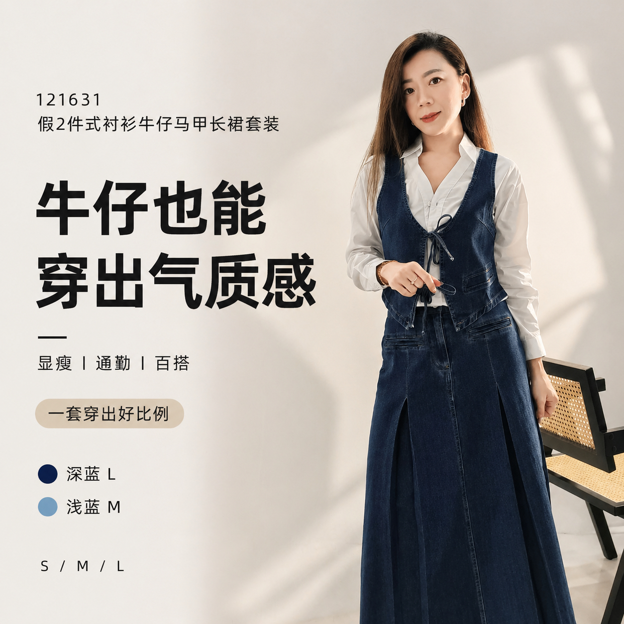 121631 PREMIUM  JEANS DRESS SET