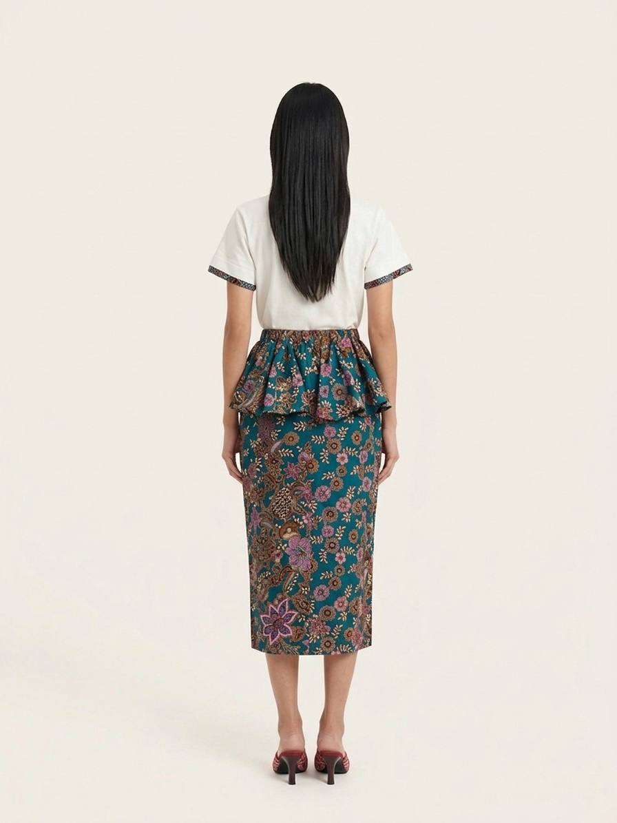 T8066 - Melur Peplum Batik Skirt