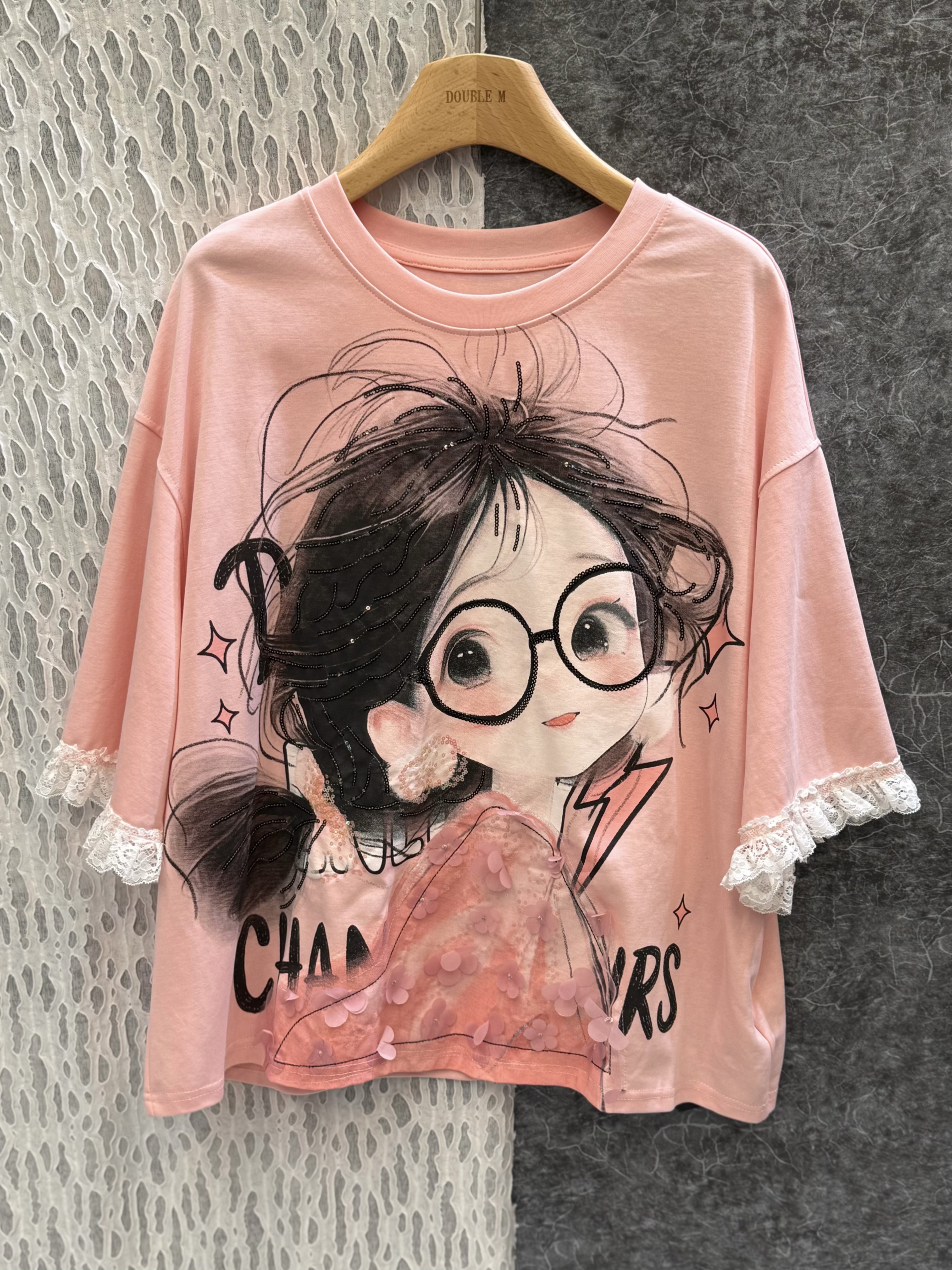 眼鏡女孩閃片T