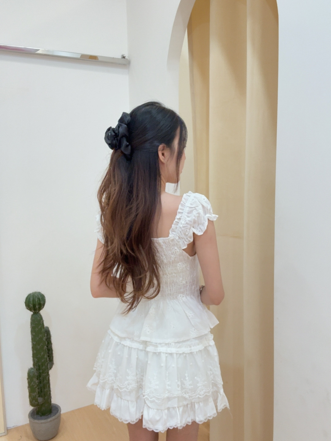 甜美少女感一字肩短袖上衣 R3185