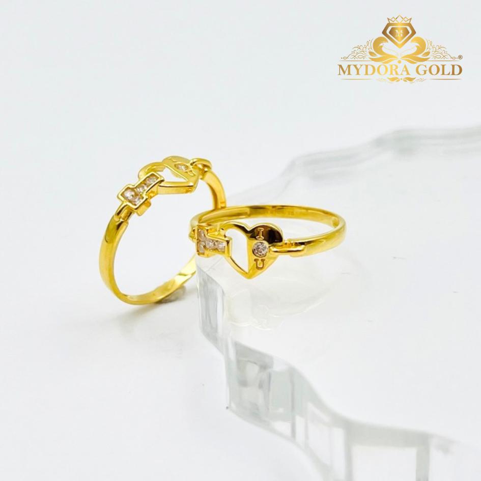 MYDORA Cincin CZ Batu I Love U l EMAS 916/22K