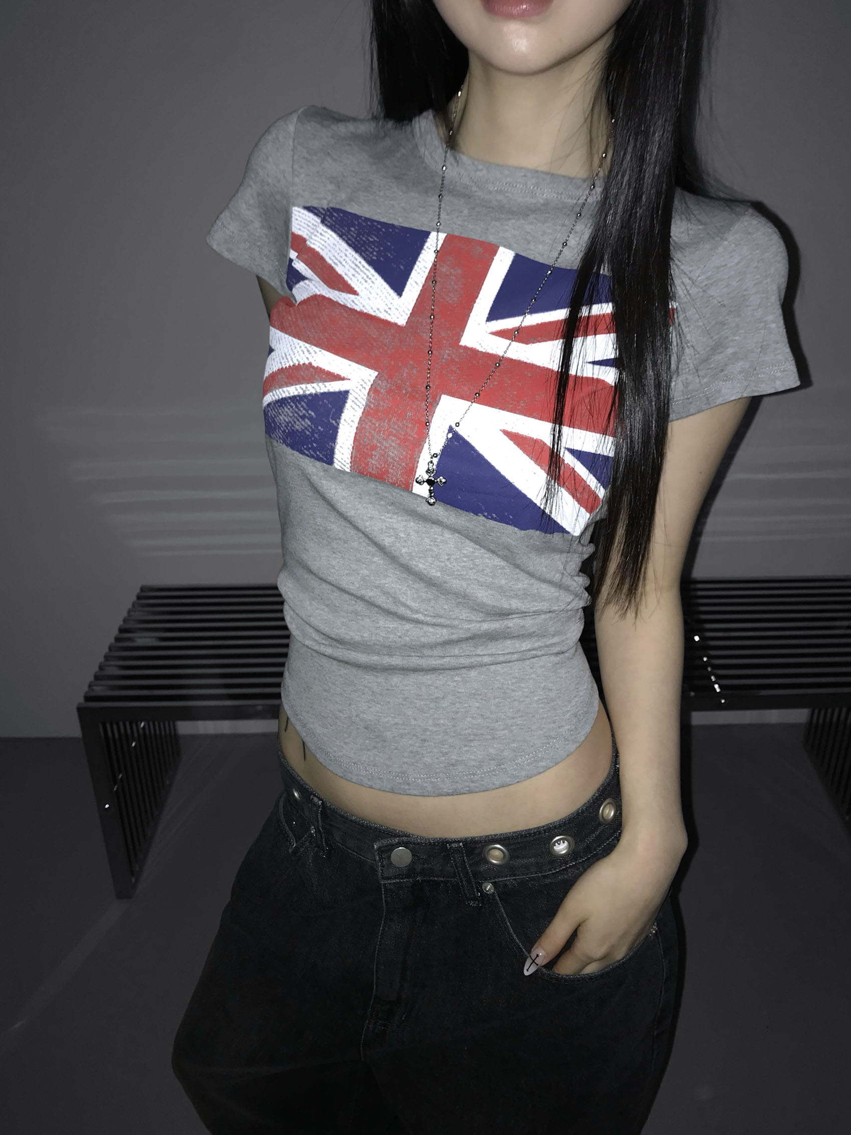 Vintage Union Flag Fitted Tee