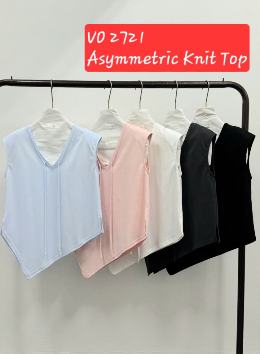 VIL-T2721 ASYMMETRIC KNIT TOP