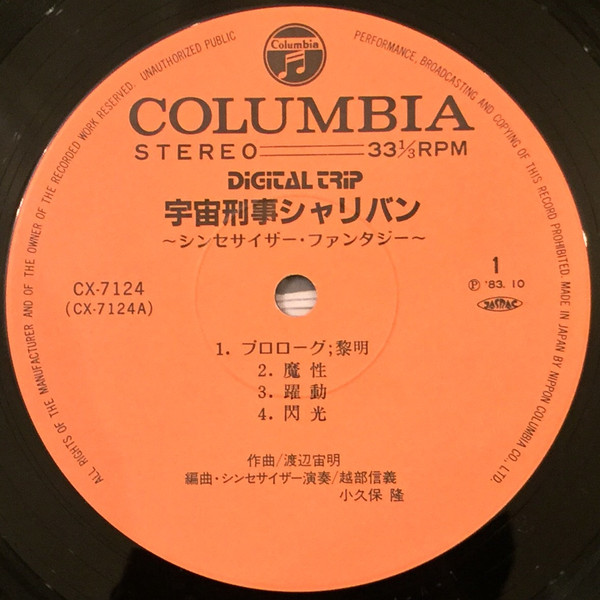 (極罕美品) 日本特撮 <宇宙刑事Sharivan Synthesizer Fantasy > 1983 LP黑膠唱片