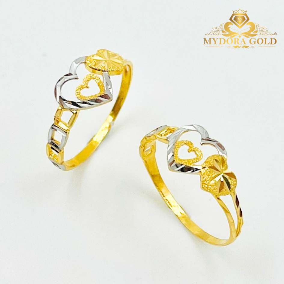 MYDORA Cincin Stamping Tri-Love l EMAS 916/22K